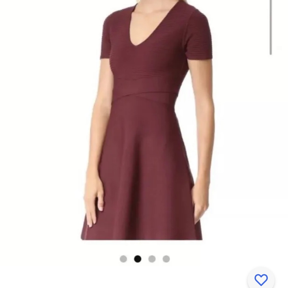 Alexander Wang Burgundy Rib Knit Dress Size  l